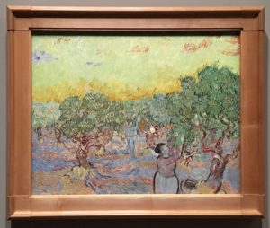 Olive grove with two olive pickers - December 1889 - Vincent van Gogh